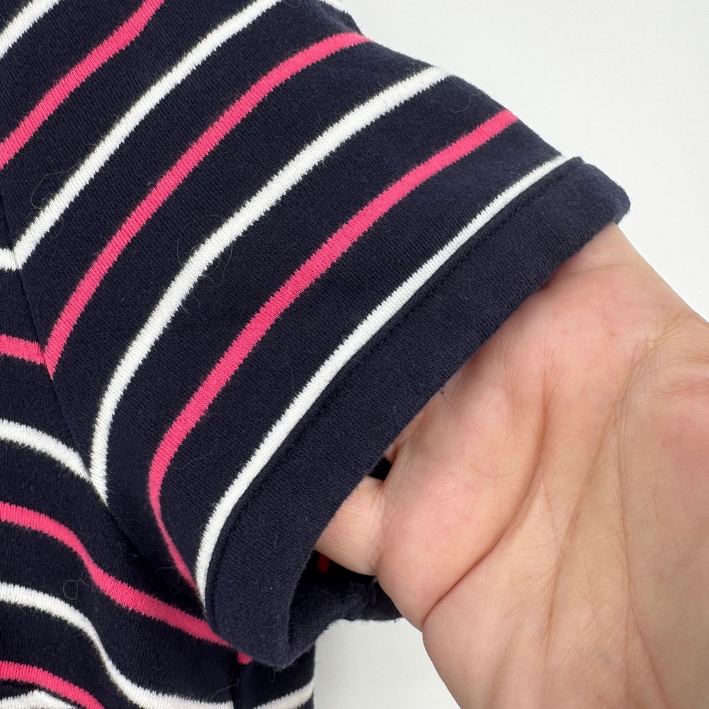 Talbots Womens Navy Pink White Striped Cotton Short Sleeve T-Shirt Dress Size S - Picture 8 of 10